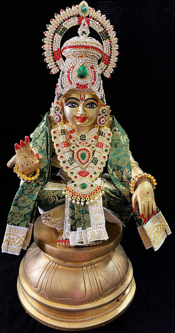 Aiyappa Dhoti made of Brocade Silk (Not Pure Silk) - Dark Green Dhoti and Shalya with White border