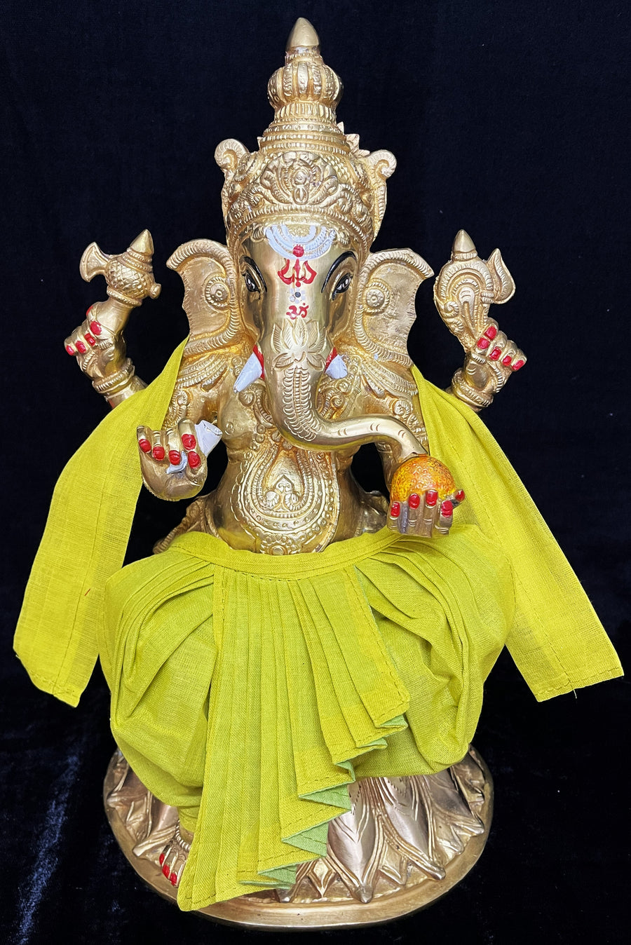 Abhishem Dhotis made of Cotton - Lime Green and Shalya