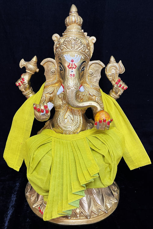 Abhishem Dhotis made of Cotton - Lime Green and Shalya