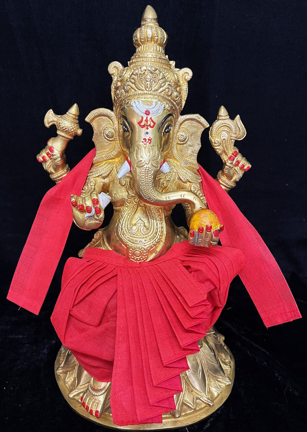 Abhishem Dhotis made of Cotton - Red and Shalya
