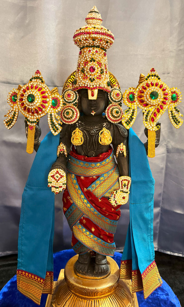 Unstitched Balaji dhoti and patka shalya / Uparna vastra made of Chanderi Silk (Not Pure Silk) - Maroon Dhoti with Sky Blue Border and Shalya