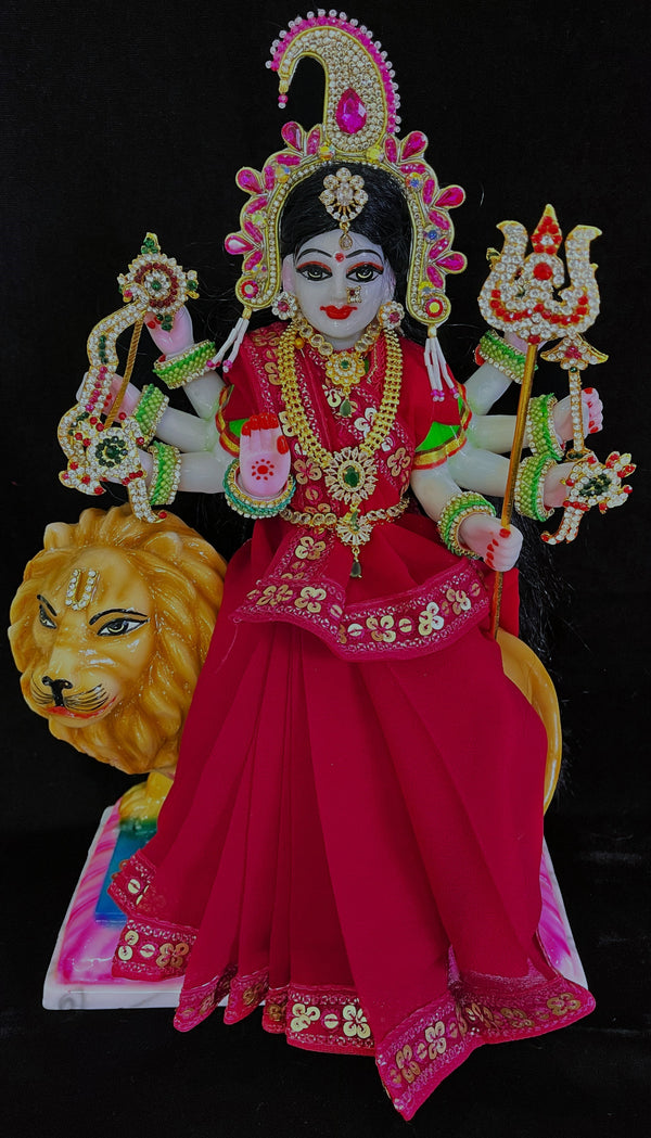 Deity Pre-stitched Saree made of Chiffon Material - Majenta Saree with Majenta sequence border and blouse