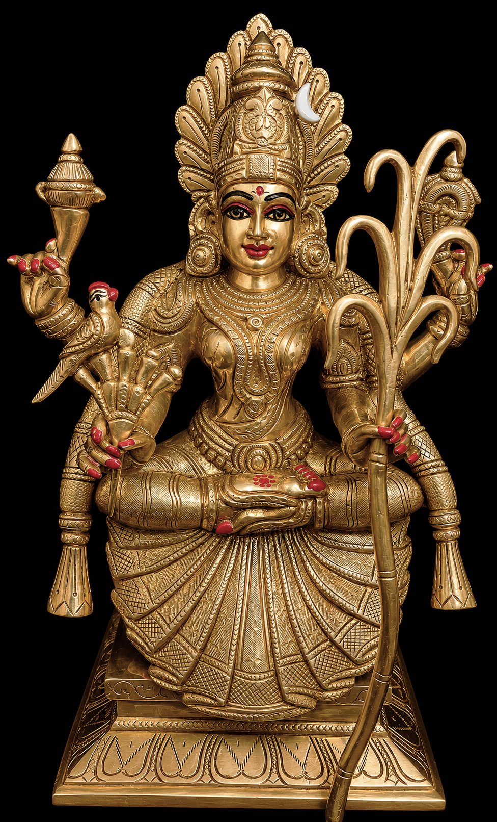 Divine Brass Kamakshi Amman Idol – 12 Inches | Handcrafted Traditional Goddess Sculpture 1