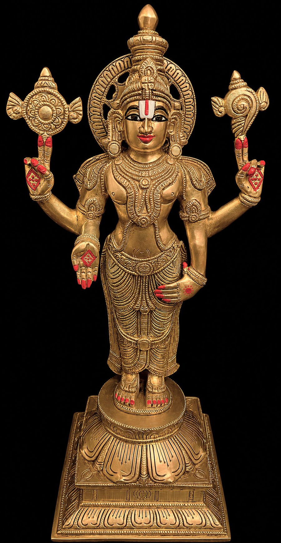 Divine Brass Lord Balaji Idol – 18.5 Inches | Handcrafted Sri Venkateswara Statue