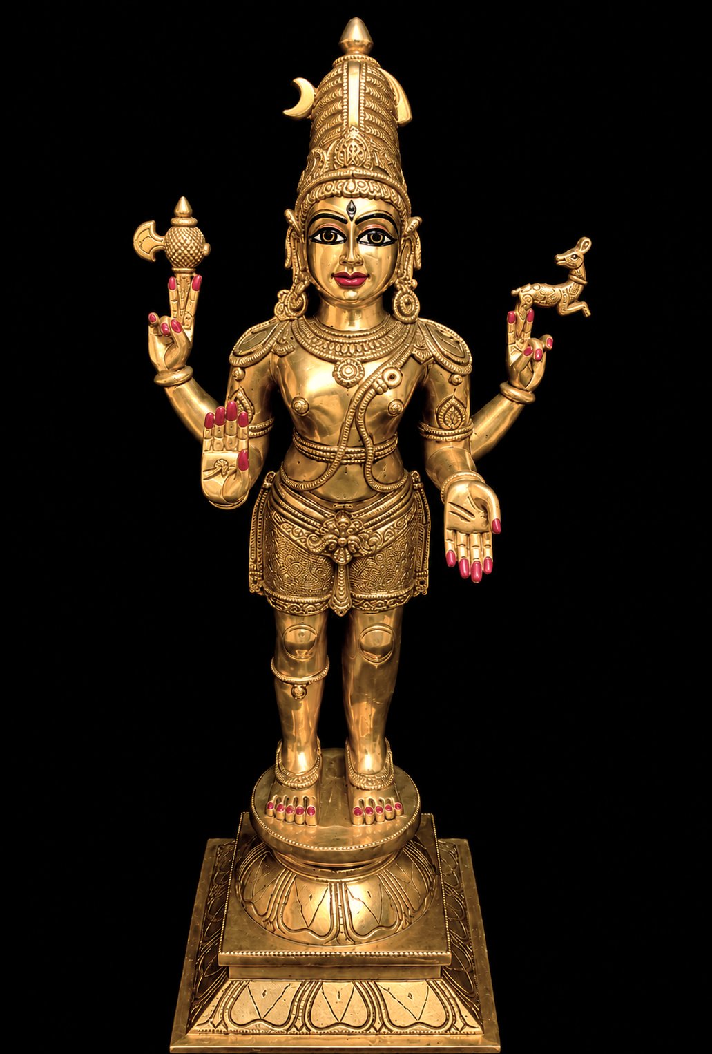 Grand Brass Lord Sundareshwarar Idol – 24 Inch | Divine Form of Lord Shiva, Grace & Spiritual Power 1
