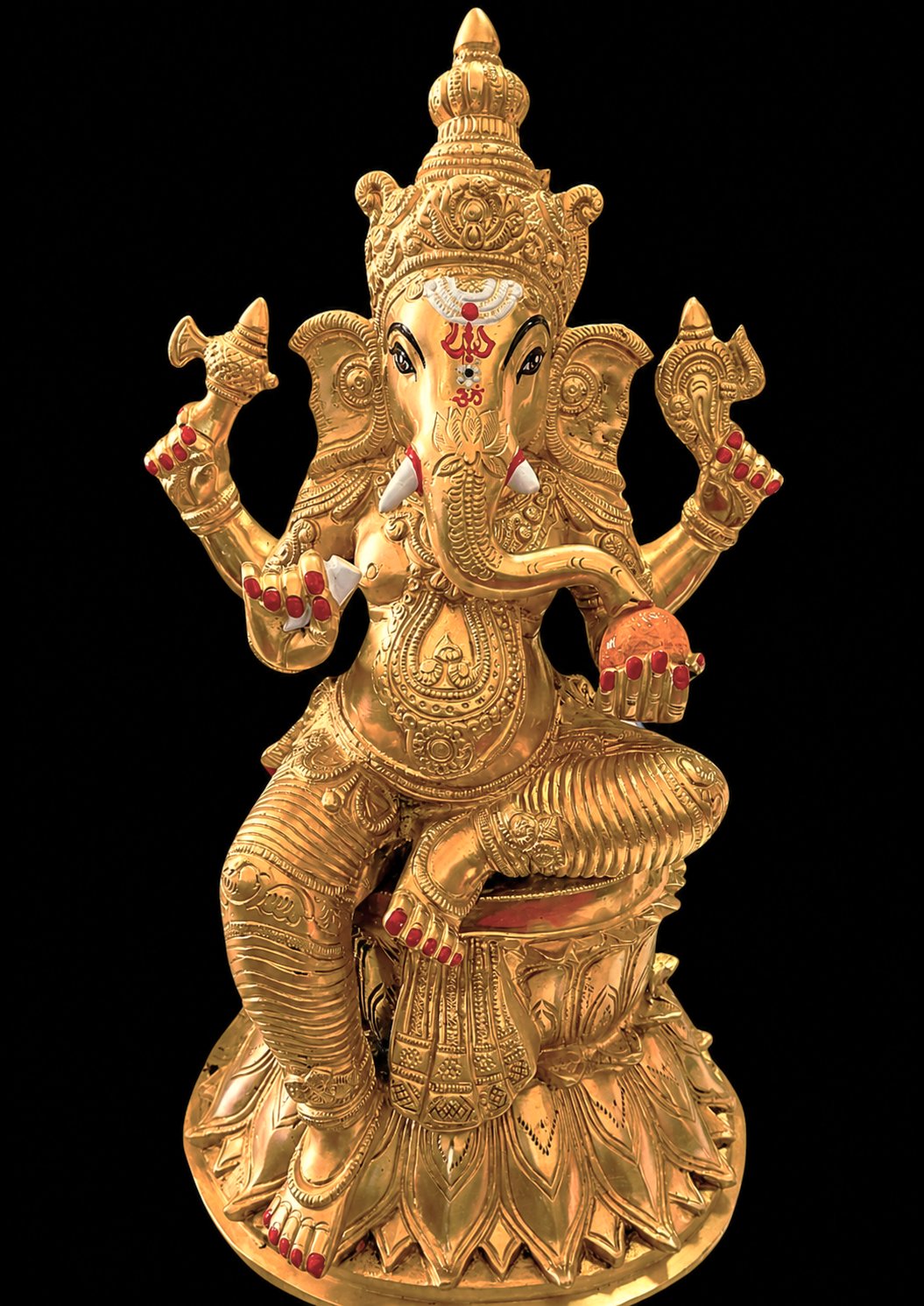 Handcrafted Brass Lord Ganesha Idol – 15 Inch | Remover of Obstacles & Harbinger of Prosperity 1