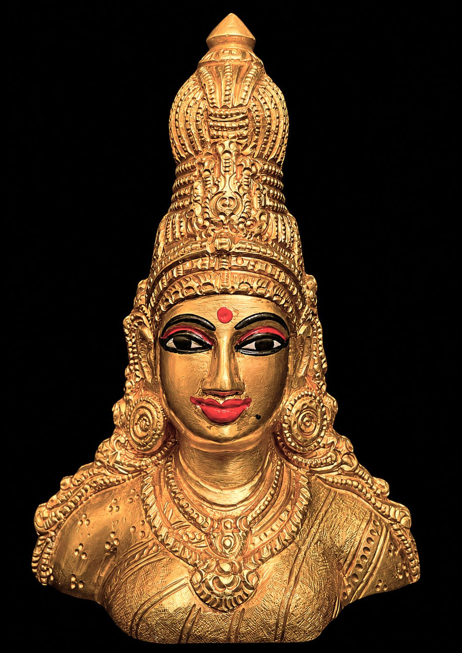 Handcrafted Bronze Goddess Gauri Idol – 5 Inch | Symbol of Auspiciousness, Harmony & Divine Blessings