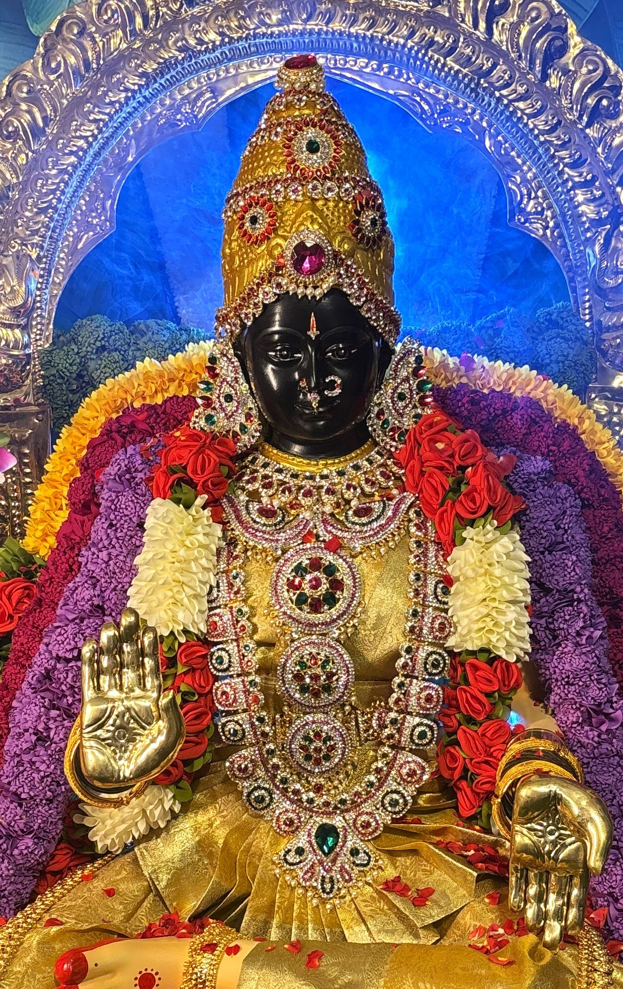 Premium Goddess Padmavathi Temple Style Complete Alankaram Collection | Fully Dismantlable Goddess Idol for Varamahalakshmi & Navaratri 1