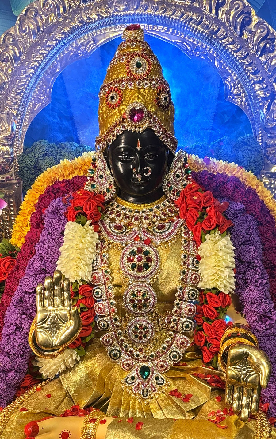 Premium Goddess Padmavathi Temple Style Complete Alankaram Collection | Fully Dismantlable Goddess Idol for Varamahalakshmi & Navaratri