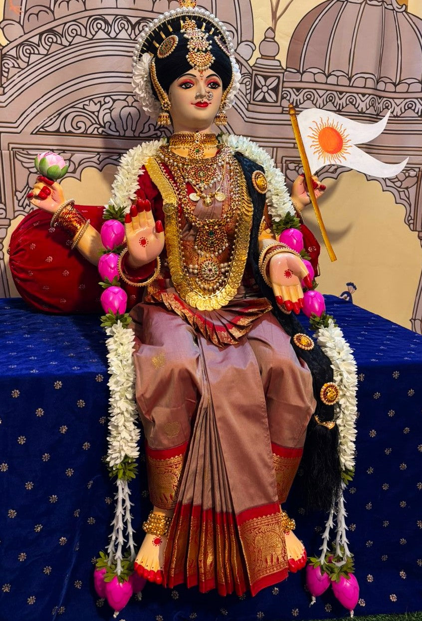 Premium Deity Adi Lakshmi (Varamahalakshmi) Temple Style Complete Alankaram Collection | Fully Dismantlable Goddess Idol for Varamahalakshmi & Navaratri 2