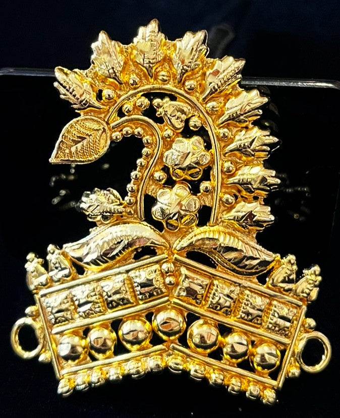 krishna crown, deity mukut, idol crown jewellery - Length: 2 inches | Width: 2 inches