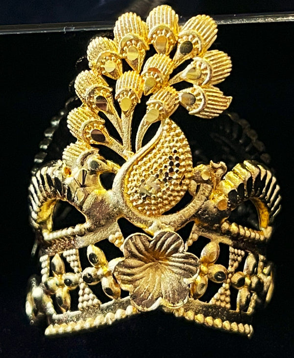 krishna crown, deity mukut, idol crown jewellery - Length: 1.5 inches | Width: 1.5 inches