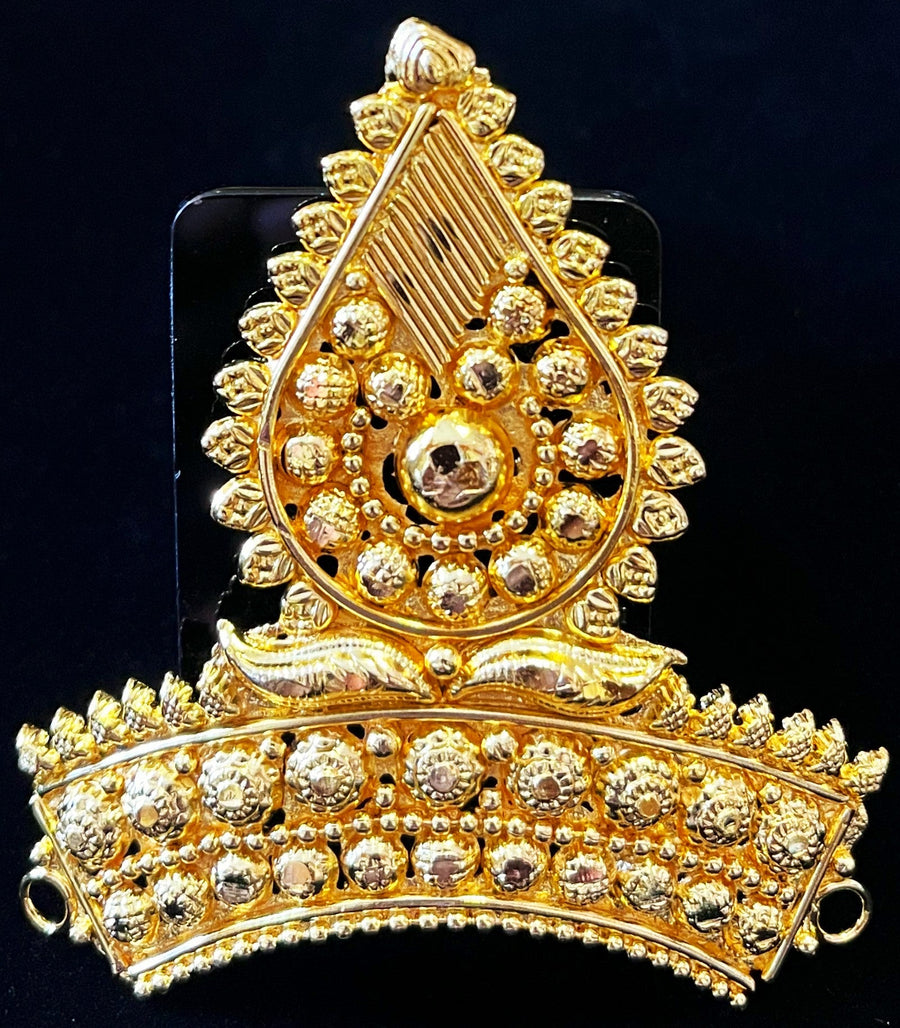 krishna crown, deity mukut, idol crown jewellery - Length: 3 inches | Width: 2.5 inches