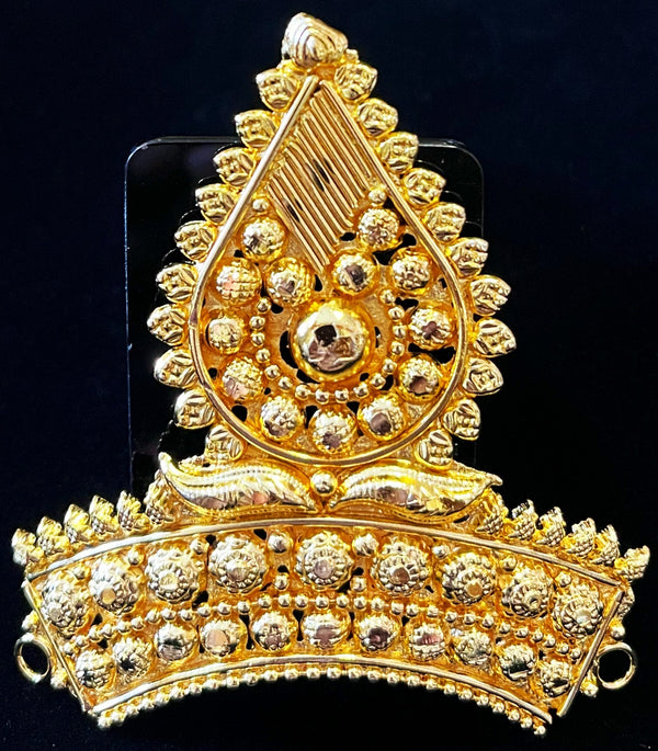 krishna crown, deity mukut, idol crown jewellery - Length: 3 inches | Width: 2.5 inches