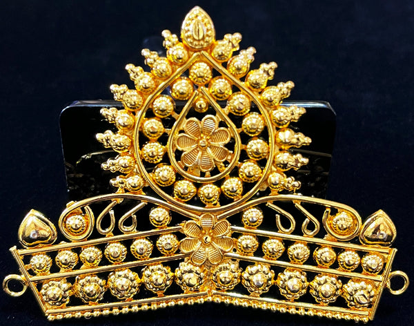 krishna crown, deity mukut, idol crown jewellery - Length: 2.5 inches | Width: 2.5 inches