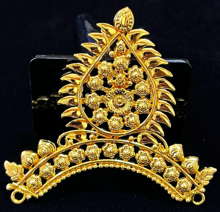 krishna crown, deity mukut, idol crown jewellery - Length: 2.5 inches | Width: 2.5 inches