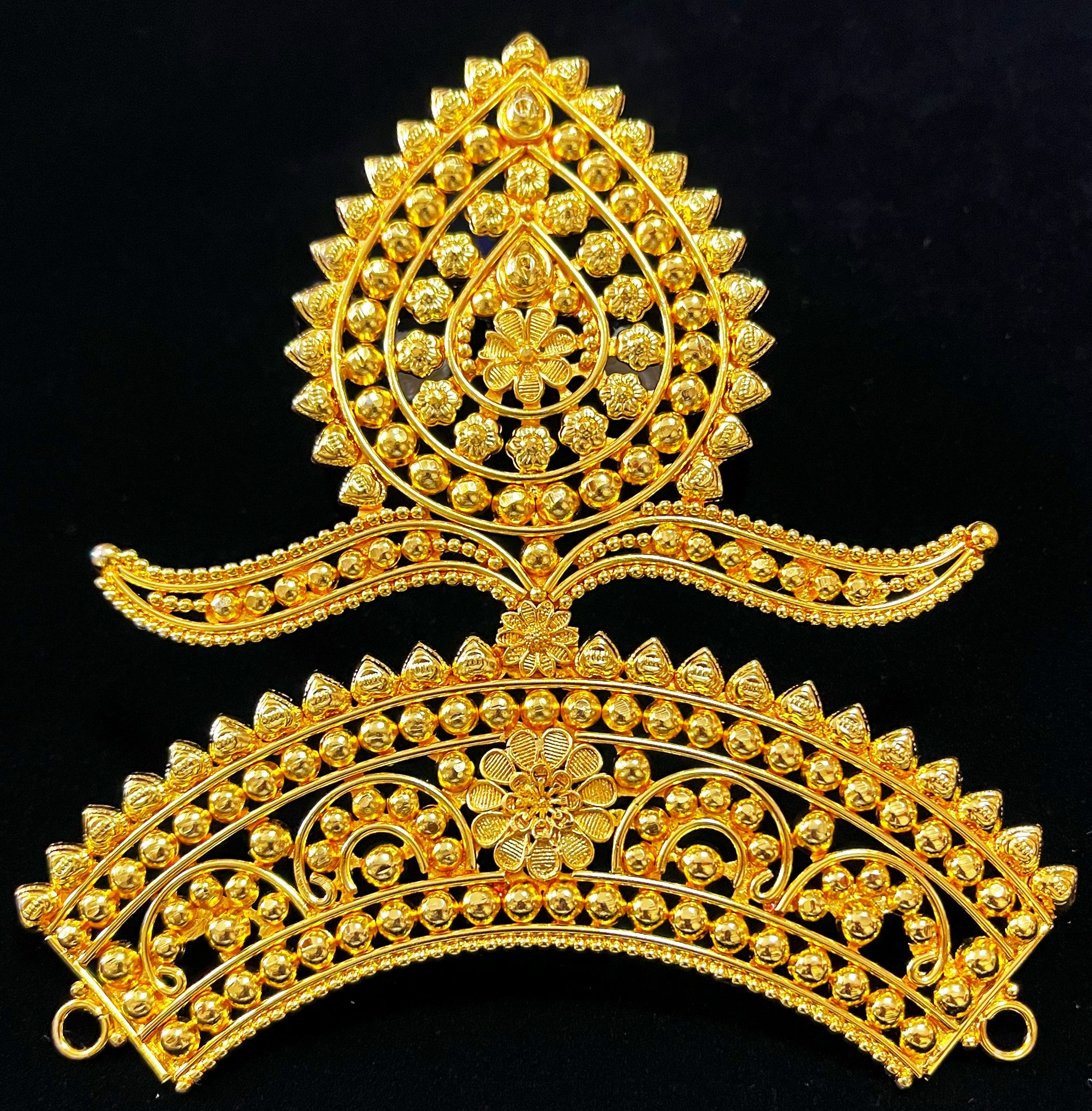 krishna crown, deity mukut, idol crown jewellery - Length: 5 inches | Width: 4 inches 1