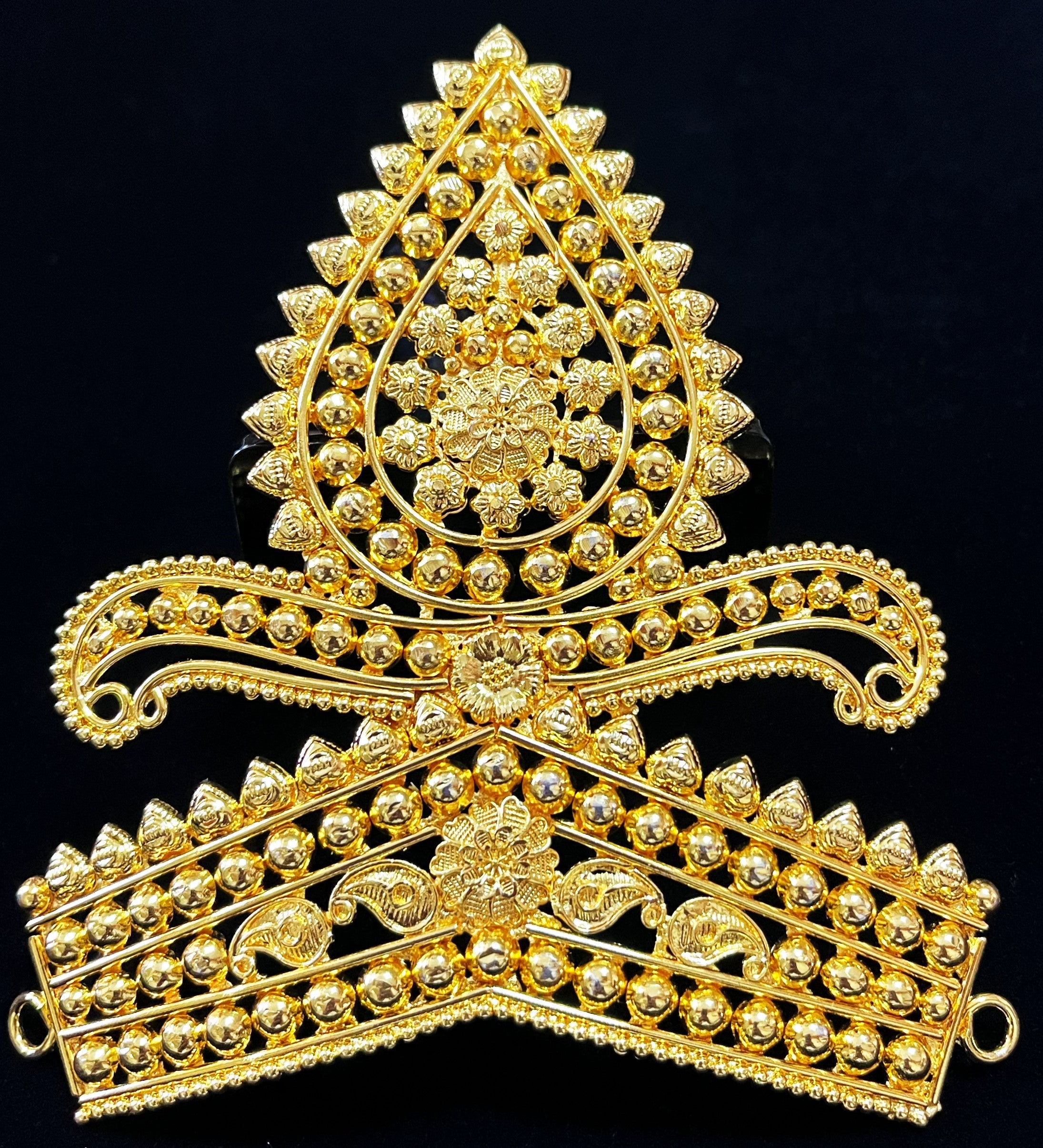 krishna crown, deity mukut, idol crown jewellery - Length: 4 inches | Width: 3.5 inches 1