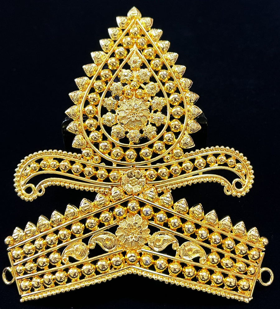 krishna crown, deity mukut, idol crown jewellery - Length: 4 inches | Width: 3.5 inches