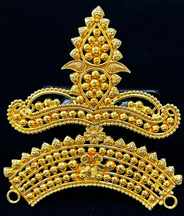 krishna crown, deity mukut, idol crown jewellery - Length: 3.5 inches | Width: 3 inches