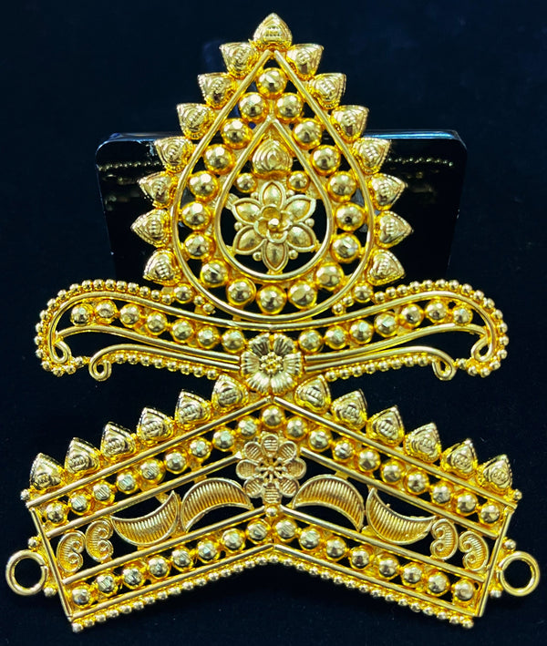 krishna crown, deity mukut, idol crown jewellery - Length: 3.5 inches | Width: 2.5 inches