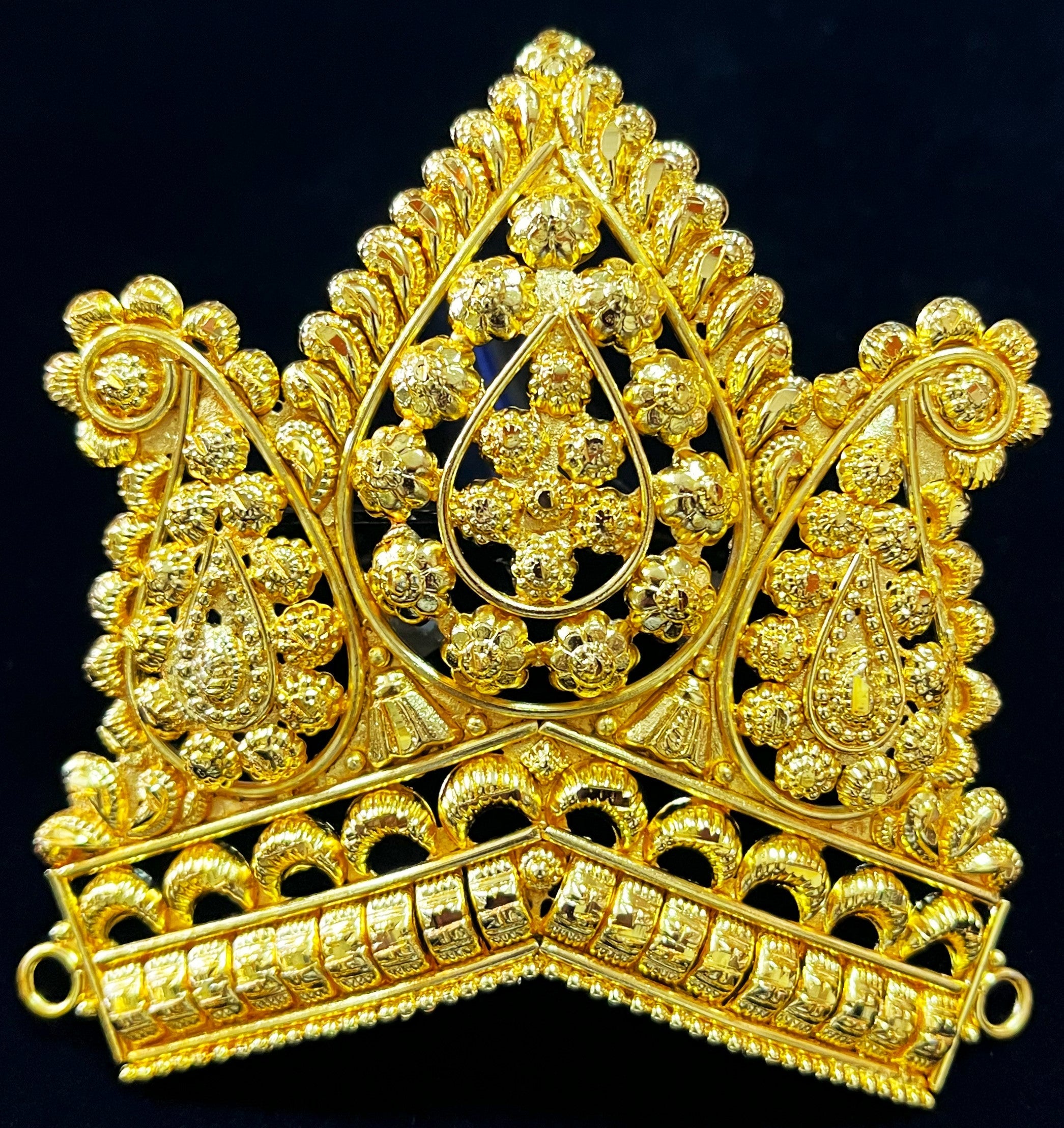 krishna crown, deity mukut, idol crown jewellery - Length: 4 inches | Width: 3.5 inches 1