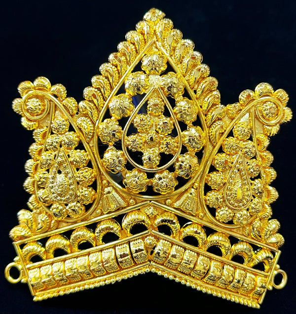 krishna crown, deity mukut, idol crown jewellery - Length: 4 inches | Width: 3.5 inches
