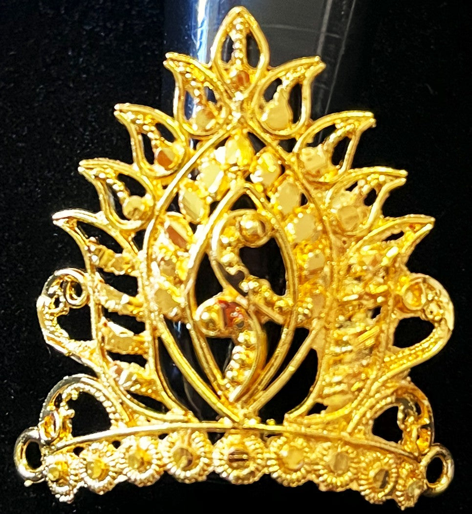 krishna crown, deity mukut, idol crown jewellery - Length: 1.5 inches | Width: 1.5 inches 1