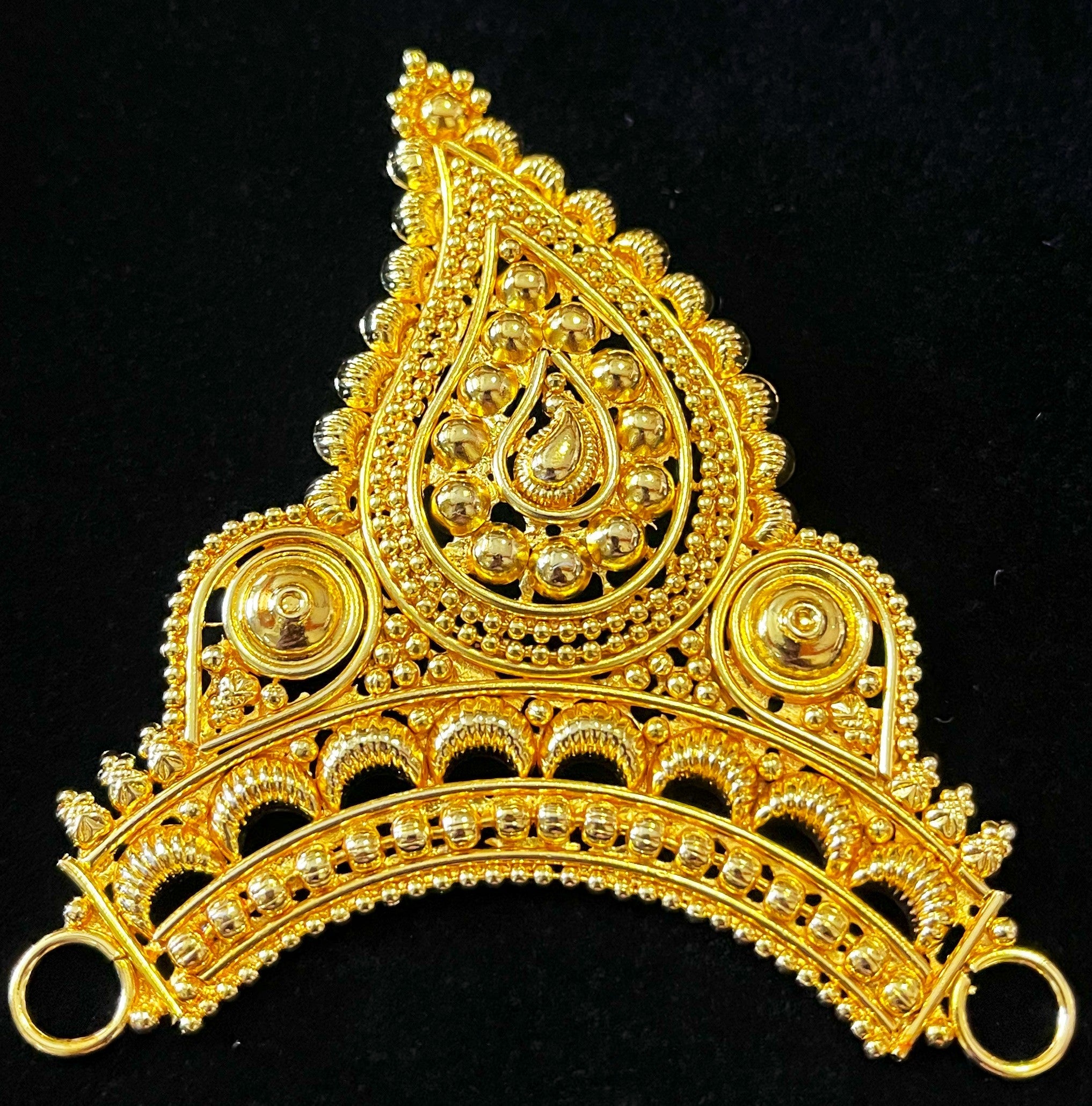 chakra prabhavali jewellery, deity halo ornament, idol back chakra - Length: 3.5 inches | Width: 3 inches 1