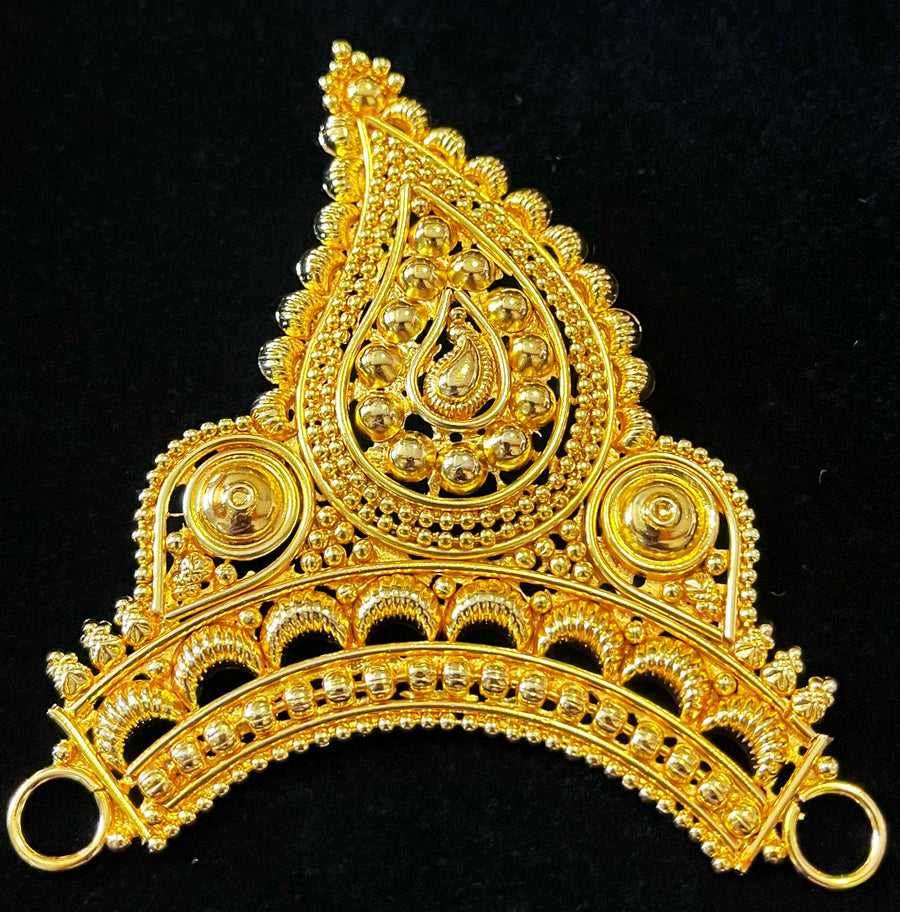 chakra prabhavali jewellery, deity halo ornament, idol back chakra - Length: 3.5 inches | Width: 3 inches
