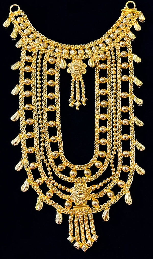 deity necklace, idol necklace jewellery, gold plated necklace for idols - Length: 7 inches | Width: 4 inches