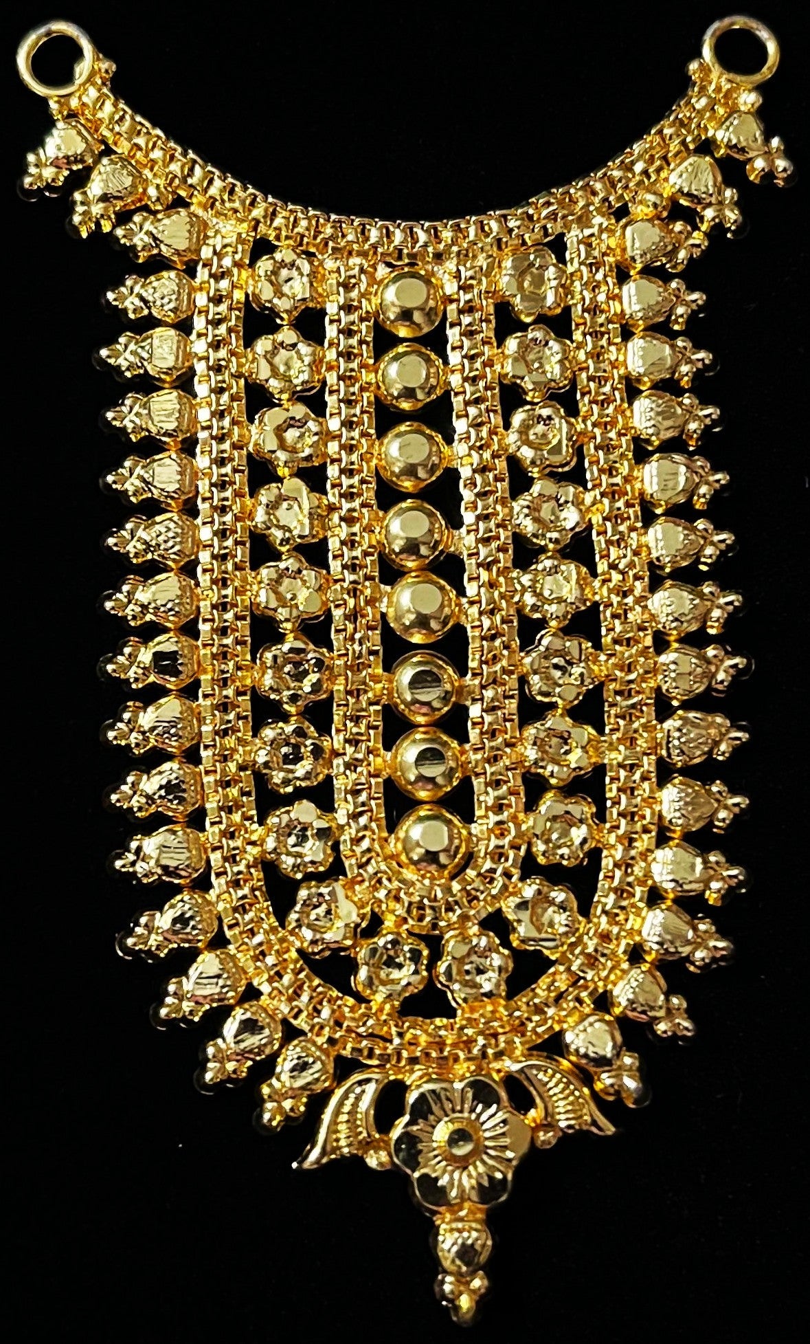 deity necklace, idol necklace jewellery, gold plated necklace for idols - Length: 3.25 inches | Width: 1.75 inches 1