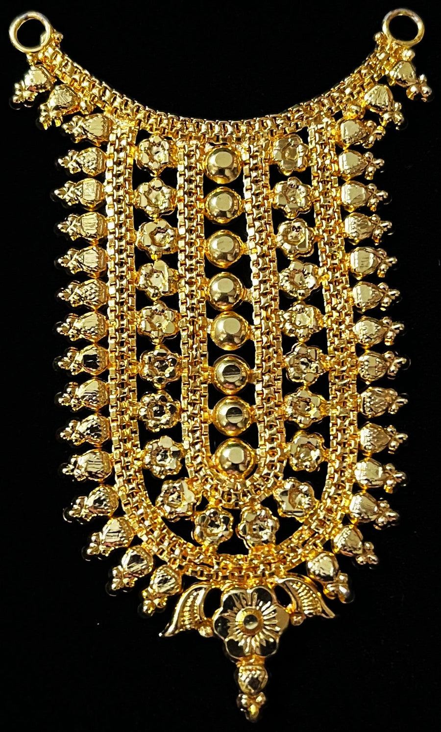 deity necklace, idol necklace jewellery, gold plated necklace for idols - Length: 3.25 inches | Width: 1.75 inches