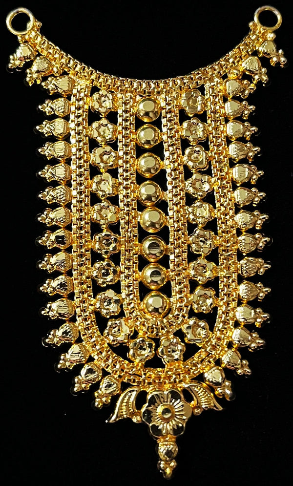 deity necklace, idol necklace jewellery, gold plated necklace for idols - Length: 3.25 inches | Width: 1.75 inches