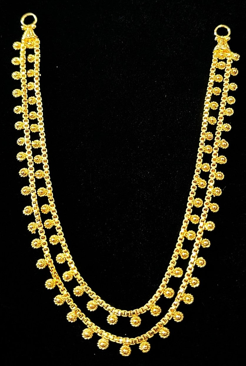 deity necklace, idol necklace jewellery, gold plated necklace for idols - Length: 4 inches 1