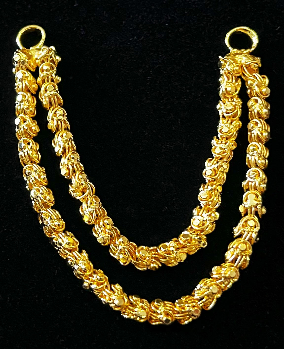 deity necklace, idol necklace jewellery, gold plated necklace for idols - Length: 2 inches 1