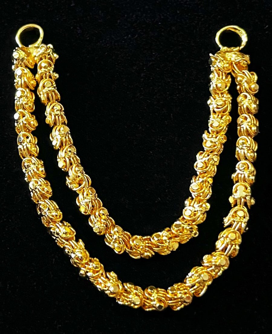 deity necklace, idol necklace jewellery, gold plated necklace for idols - Length: 2 inches