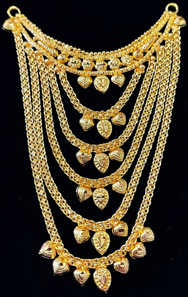 deity necklace, idol necklace jewellery, gold plated necklace for idols - Length: 4.5 inches | Width: 3 inches