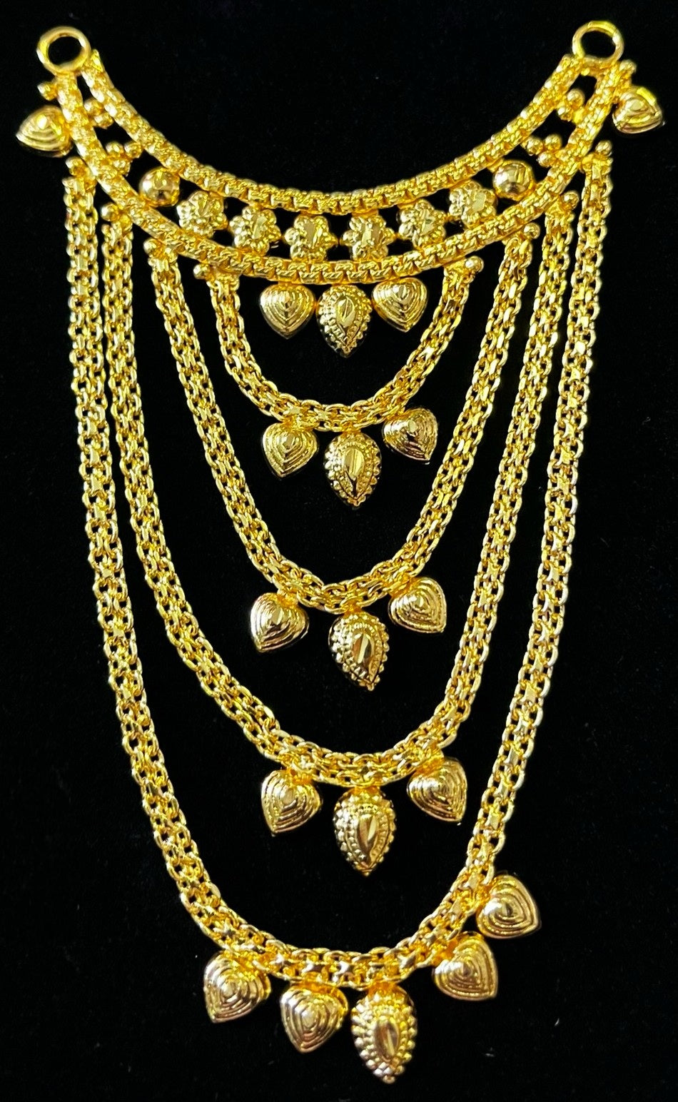 deity necklace, idol necklace jewellery, gold plated necklace for idols - Length: 4.5 inches | Width: 2.5 inches