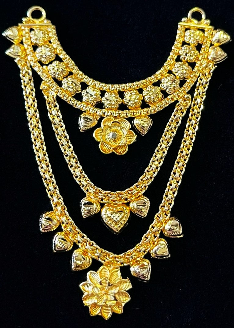 deity necklace, idol necklace jewellery, gold plated necklace for idols - Length: 3 inches | Width: 2 inches 1