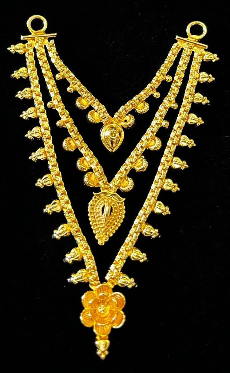 deity necklace, idol necklace jewellery, gold plated necklace for idols - Length: 3.5 inches 1