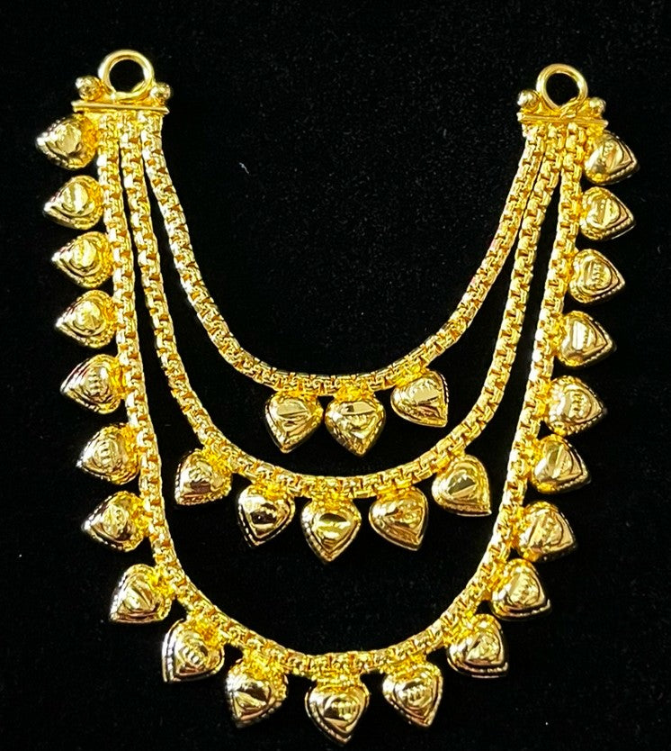 deity necklace, idol necklace jewellery, gold plated necklace for idols - Length: 2.5 inches 1