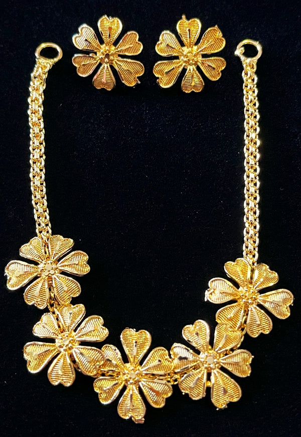 deity necklace, idol necklace jewellery, gold plated necklace for idols - Necklace Length: 3.5 inches | Earrings Length: 1.75 cms