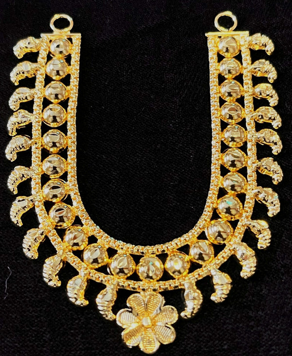 deity necklace, idol necklace jewellery, gold plated necklace for idols - Length: 3 inches | Width: 2 inches