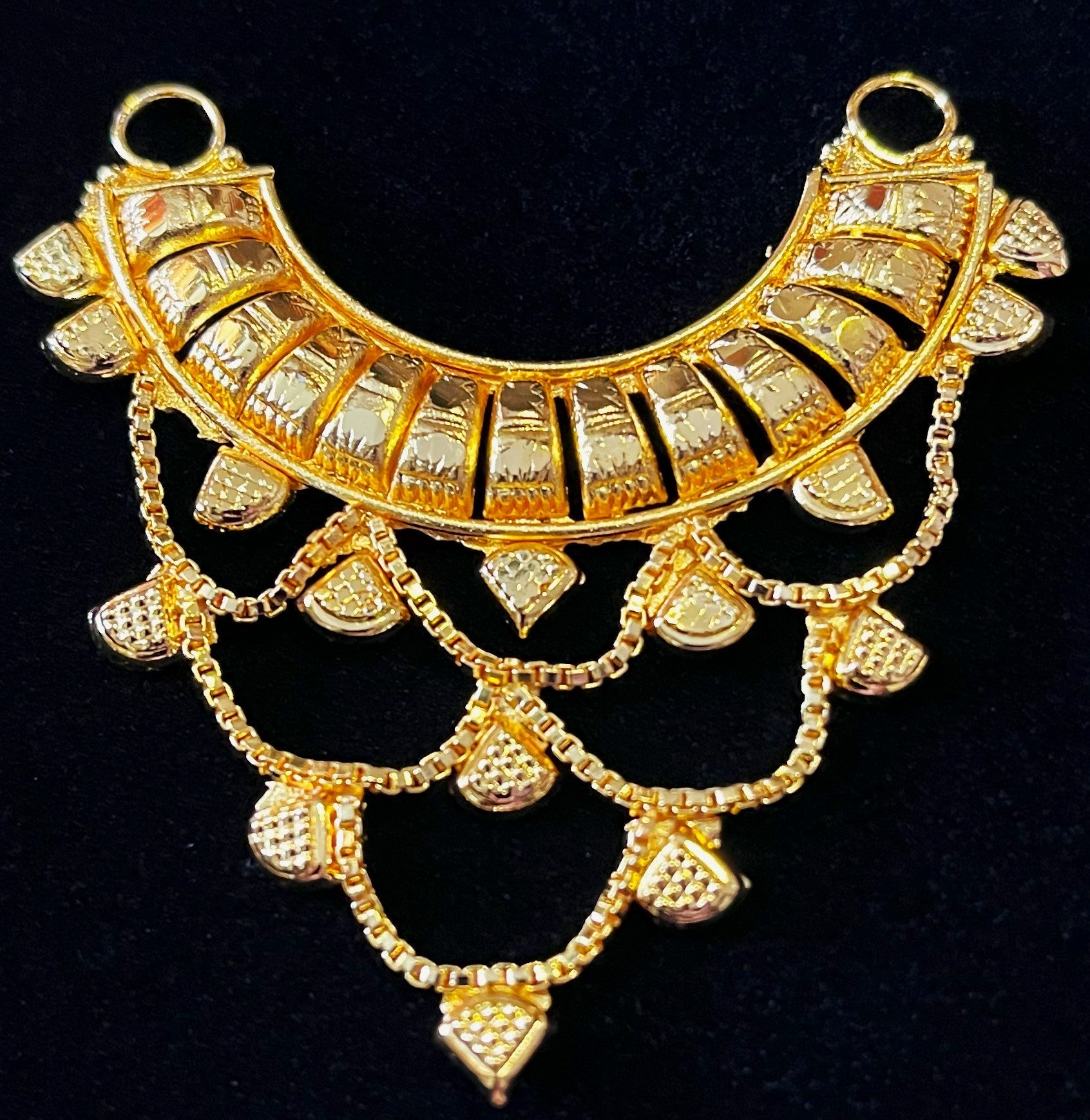 deity necklace, idol necklace jewellery, gold plated necklace for idols - Length: 2 inches | Width: 2 inches 1