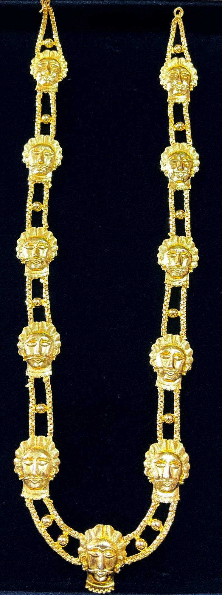 deity necklace, idol necklace jewellery, gold plated necklace for idols - Length: 11 inches
