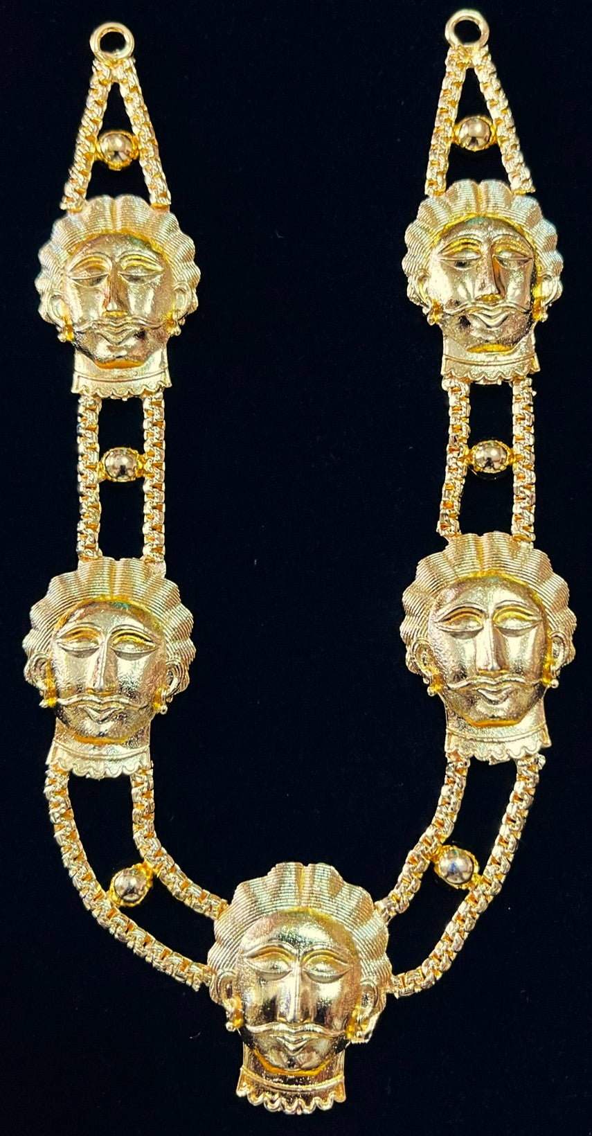 deity necklace, idol necklace jewellery, gold plated necklace for idols - Length: 5 inches 1