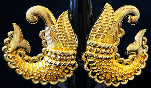 deity earrings, idol earrings jewellery, gold plated earrings for idols - Length: 1.5 inches