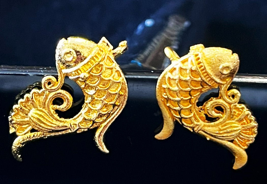 deity earrings, idol earrings jewellery, gold plated earrings for idols - Length: 1.5 cms 1