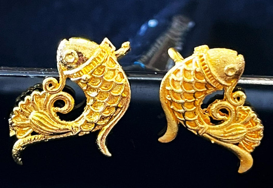 deity earrings, idol earrings jewellery, gold plated earrings for idols - Length: 1.5 cms